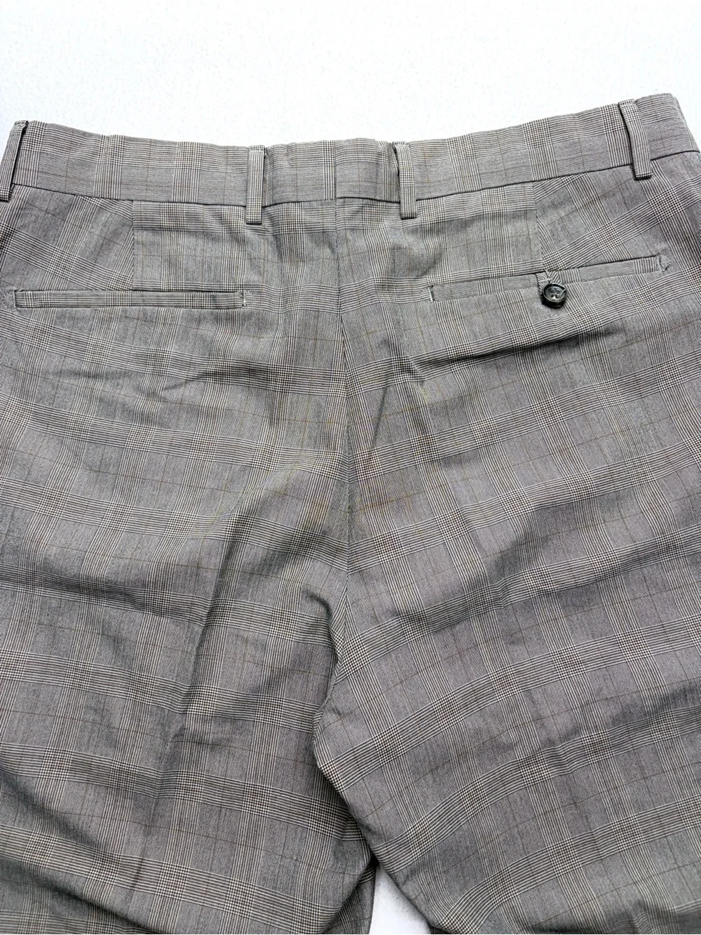 Banana Republic Dress Pants Modern Fit Men’s 34×34 Gray Glen Plaid Cotton